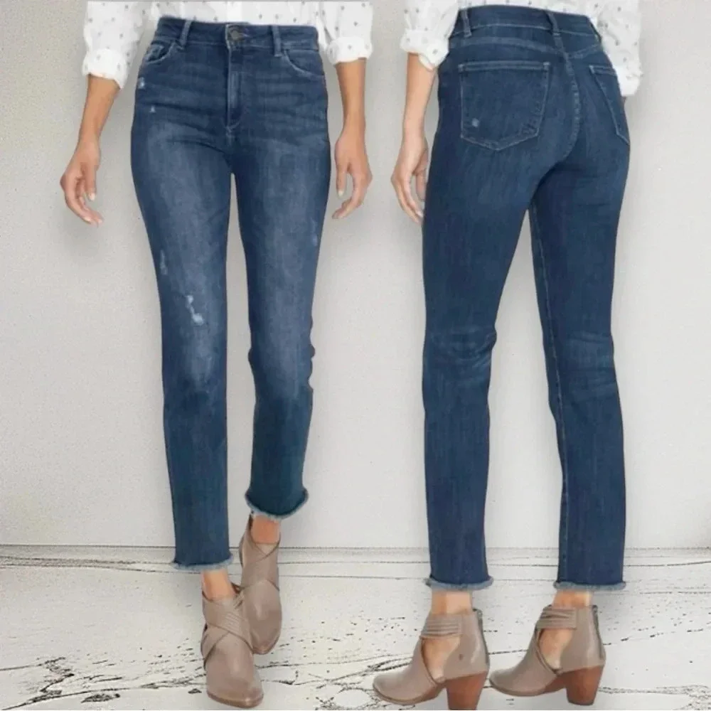 NEW DL1961 Mara Ankle High Rise Straight in Ravine Size 29 - Picture 3 of 13